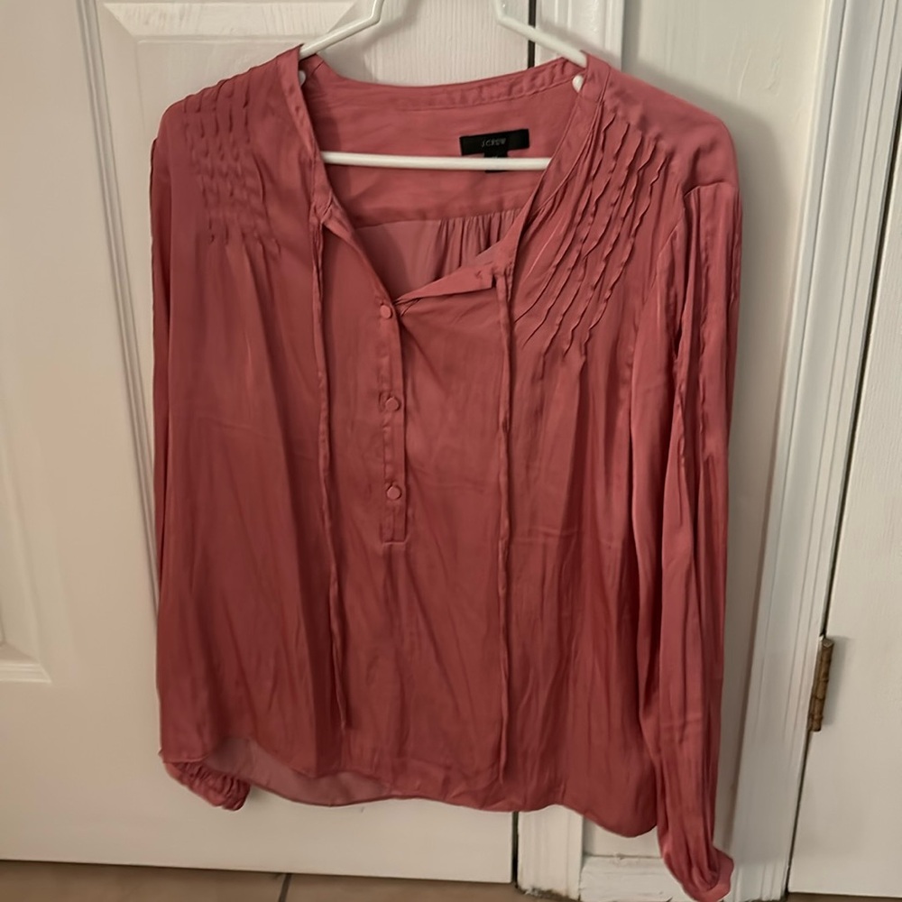 J. Crew size medium rose polyester blouse